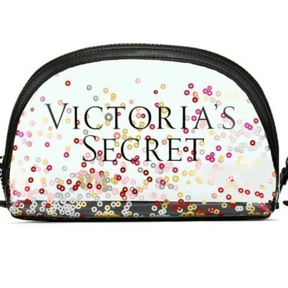 Victorias Secret holiday Beauty Cosmetic makeup bag X2 Lot